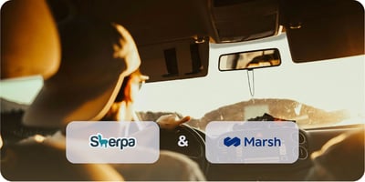 Sherpa & Marsh partnership with image of driver in car